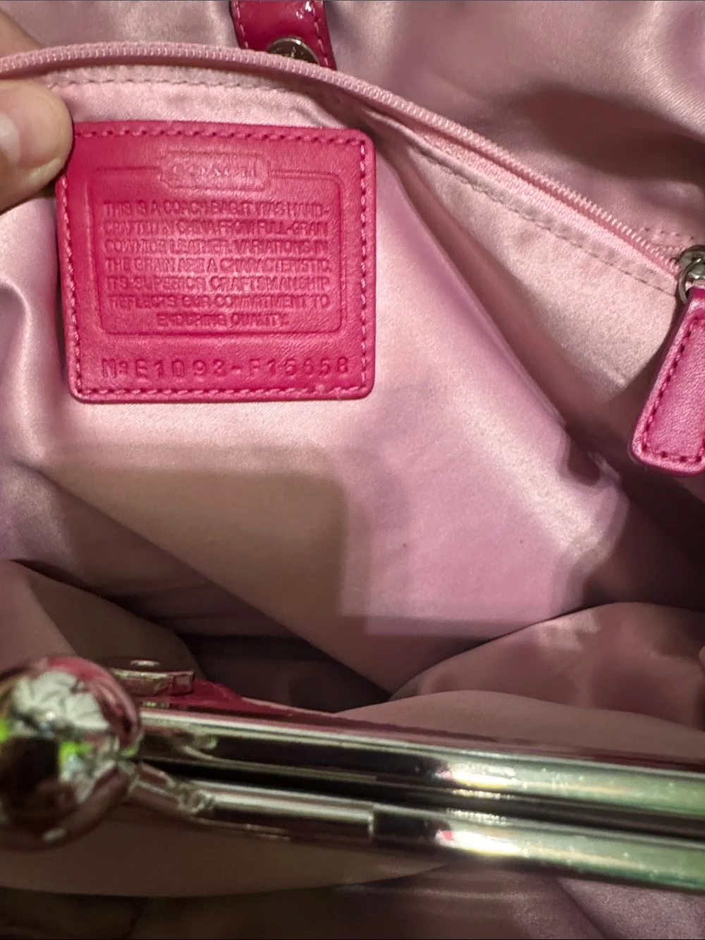 Coach Fuchsia Leather Signature Tote